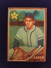 1962 Topps Baseball Card # 156 Merritt Ranew - Houston Colt .45's RC