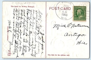 Tarjeta postal Philox WI de saludos de acción de gracias pavo para conducir coche DPO (1890-1963) - Imagen 1 de 3