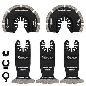 5x Multitool Oszillierende Sägeblatt Set Für Hohlziegel Zement weiche Fliesen - Bild 1 von 9