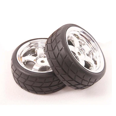4pcs Tires & Rim Tyre Wheel for 1/10 HSP HPI TRX On-Road Racing Car RC Truck - Image 1 of 2