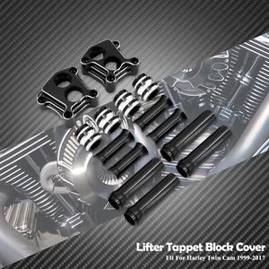 Rear Lifter Tappet Block Cover Engine Pushrod Tube Fit For Harley Twin Cam 99-17 - Picture 1 of 16