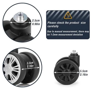 Luggage Wheels 2 pcs Suitcase Wheels Wear-Resistant Luggage Wheels for Most S... - Picture 1 of 7