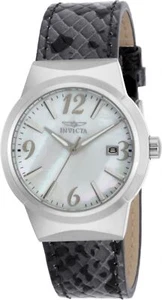 Invicta 17300 Angel Date MOP Dial Leather Strap Stainless Steel Womens Watch - Picture 1 of 4