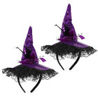  2 Pcs Ghost Costume Teenage Girl Clothes Halloween Witch Hat Headband Fashion