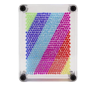 3D Clone Shape Needle Plastic Pin Art Hand Pinart Rainbow Colour pin art Kids Ar - Picture 1 of 6