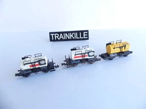 FLEISCHMANN PICCOLO N 1:160 / 3 WAGONS CITERNE A ESSIEUX SHELL ESSO - Picture 1 of 5