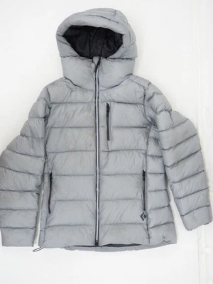 Chaqueta acolchada con capucha Black Diamond gris medio Allied Feather&Down 800FP Foto 1 de 4