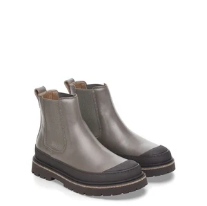 BIRKENSTOCK PRESCOTT SLIP ON HERREN CONCRETE GRAY GRAU PULL-UP-LEDER WEITE NORMA - Bild 1 von 2