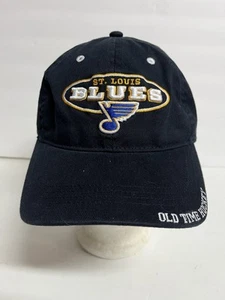St Louis Blues NHL Logo Hat Cap Fitted Lg/XL Blue & Yellow Old Time Hockey - Picture 1 of 11
