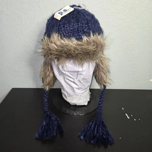 NUEVO CON ETIQUETAS Aeropostale Trapper Sombrero Adulto Talla Única Azul Marrón Esquí Aire Libre Invierno - Imagen 1 de 9