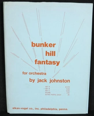 1966 Bunker Hill Fantasy Set B Sheet Music Score Book by Jack Johnston - Image 1 of 4