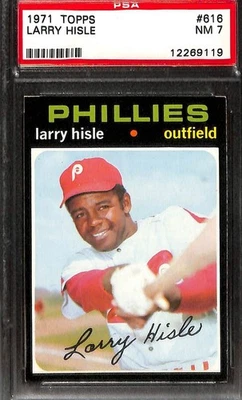 1971 TOPPS #616 LARRY HISLE PSA 7 近乎完好 12269119  — 第 1/3 张图片