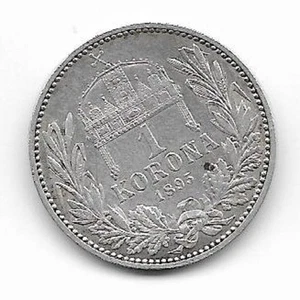 1 Corona 1895 Österreich Franz Joseph , 5 g , 835 Silber Münze , H4/4 - Bild 1 von 2