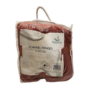 Serenity Home: Soft Essentials 100% Polyester 50"×60" Throw Blanket, Bergandy - Picture 1 of 7