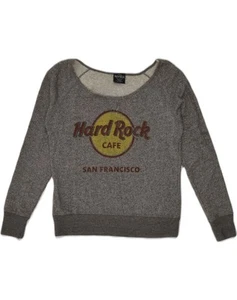 HARD ROCK CAFE Womens San Francisco Sweatshirt Jumper UK 12 Medium Grey M207 - Picture 1 of 3