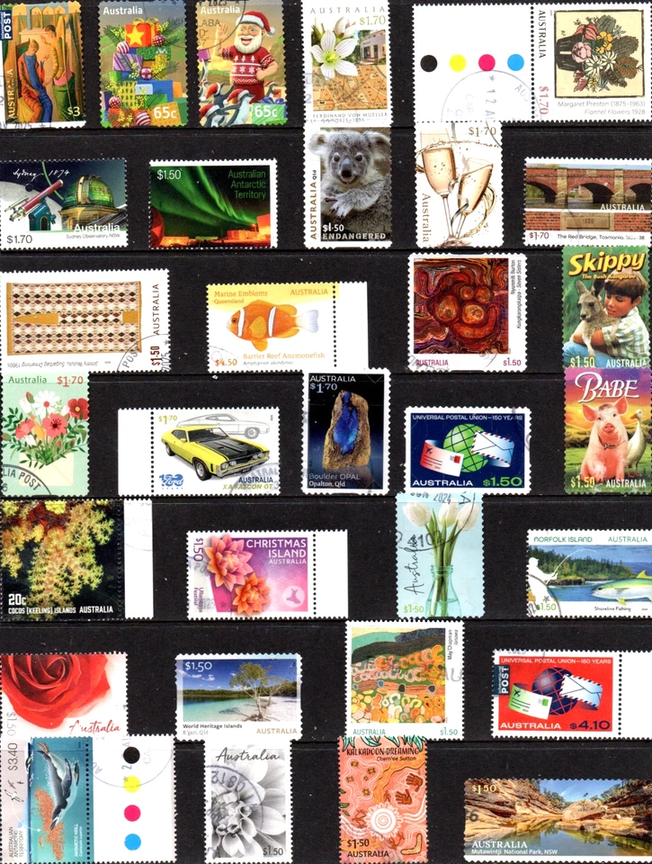 AUSTRALIAN STAMPS NEW $1.70 STAMPS PLUS $1.50- S/A H/V CURRENT 2025 USED/BULK - Image 1 of 1