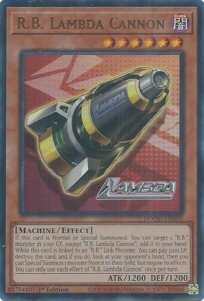 R.B. Lambda Cannon (DOOD-EN090) - Ultra Rare - 1st Edition - Image 1 of 1