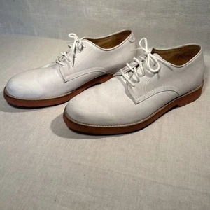 ORVIS Men's White Suede Leather Buckskin Lace-Up OXFORD Shoes Size 9 Authentic - Picture 1 of 24
