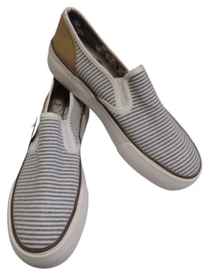 Tommy Bahama Women's Striped Canvas Slip On Sneakers 9.5  Loafers Boat Deck NWOB - Image 1 of 4