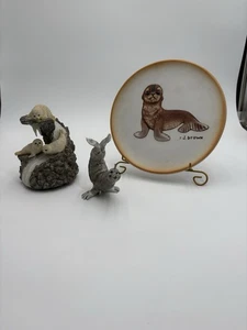 Robbenwelpen 3 Stück "Akiku" Teller von Roger Brown/Westland Spieluhr/Siegelkerze  - Bild 1 von 17