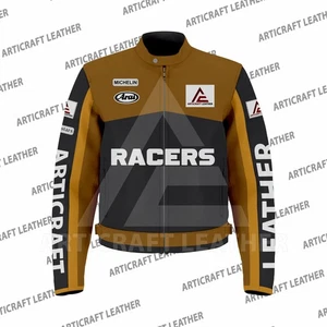 Customize Racers Biker Suede Leather Jacket Men Women | Racing Motorbike Gear AC - Picture 1 of 4
