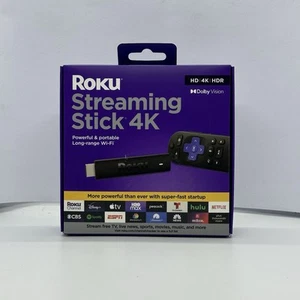 Roku Streaming Stick 4K/HDR/Dolby Vision Streaming Device with Roku Voice Remote - Picture 1 of 4