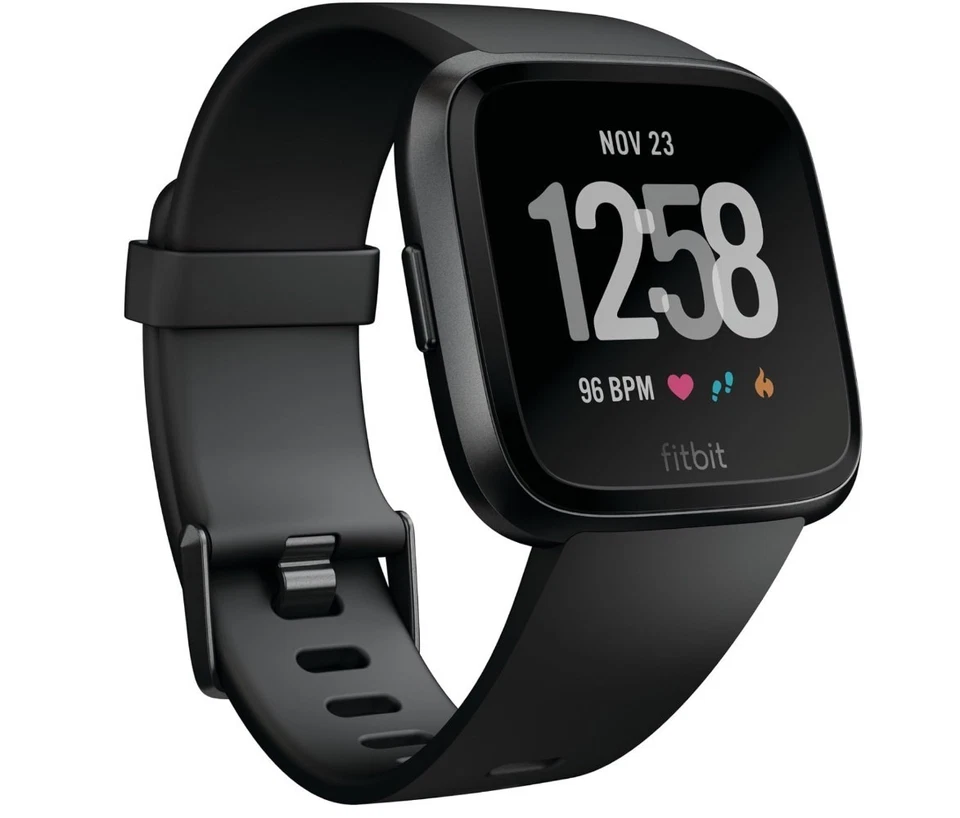 Fitbit Versa Limited Edition schwarz + zusätzlich graues Armband NEU - Bild 1 von 3