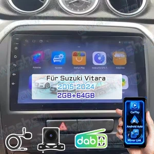 64GB Android 15 CarPlay Autoradio GPS Navi WiFi Für Suzuki Vitara 2015-2024 DAB+ - Bild 1 von 17