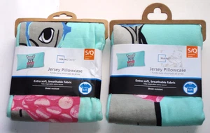 2 federe Queen Jersey standard nuove con etichette misto cotone extra morbido restringenti - Foto 1 di 8