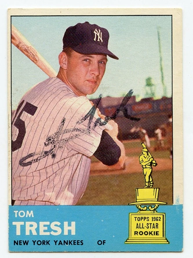 Topps #470 1963 firmado por Tom Tresh impresión corta Yankees garantizado auténtico KOA Foto 1 de 1