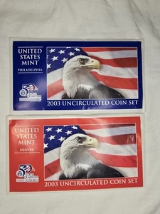 2003 P&D US Mint Uncirculated Coin Sets w/COAs (Two Sets) {20 Coins) - Picture 1 of 3