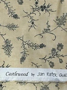 Moda Castlewood By Jan Patek #2142 Yellow Sage Green 2 Yards - Picture 1 of 4
