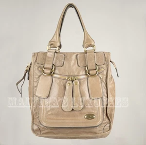 BOLSO CHLOE GRANDE BAY TOTE CUERO TOPO DOBLE ASA DETALLE LOGOTIPO $1910 - Imagen 1 de 11