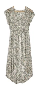 Free People Floral Sheer Dress High Low Hemline Maxi Boho Bohemian Beach XS - Picture 1 of 7