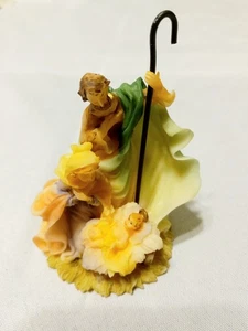Vtg Nativity 4" Ceramic Statue Mary Joseph Baby Jesus Soft Colors - Picture 1 of 7