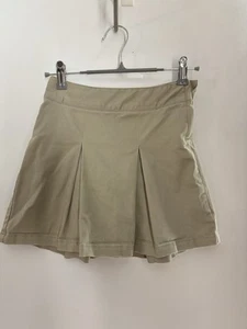Girls' Pleated Twill Uniform Skort - Cat & Jack 5 Khaki - Picture 1 of 6