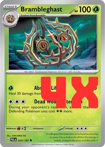 4X Juego de Cartas Coleccionables Pokémon Brambleghast Escarlata y Violeta Paldea Evolucionado 024/193 Regular Casi Nuevo - Imagen 1 de 1