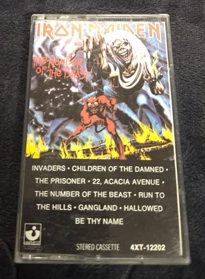 Iron Maiden - The Number of the Beast Cassette Tape 4xt-12202 1982 - Image 1 of 4