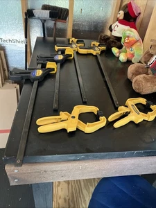 6 - Quick Grip Clamps 2 Hand Clamps 2 - 24 Inch Bar Clamps 2 - 30 Inch Bar Clam - Picture 1 of 11
