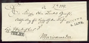KONITZ ca. 1860 DIENSTBRIEF BEAMTENSTEMPEL PHILIPP(B0235 - Picture 1 of 1