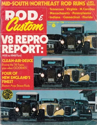ROD & CUSTOM Feb 1973: '32-'48 FORD V8 REPRO PARTS GUIDE; GAITLINBURG; CATSKILLS - Image 1 of 4