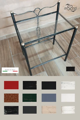 Comodino in ferro battuto Fiocco - Immagine 1 di 2