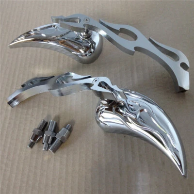 Espejos retrovisores Flame Teardrop motocicleta para Harley Davidson Big Dog Chopper H Foto 1 de 4