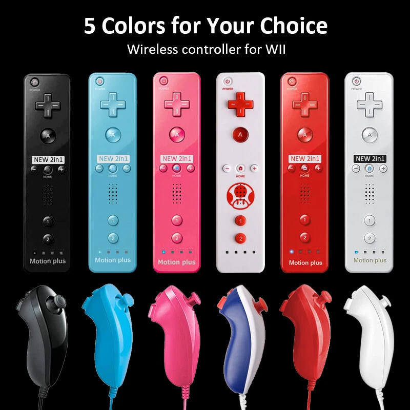 POWEREXTRA Built in Motion Plus Remote Controller For Nintendo Wii U ,Nunchuck for choice