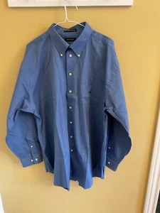 Nautica Shirt Men's Blue NWOT Long Sleeve Button Down Size 18 neck 34/45 - Picture 1 of 4