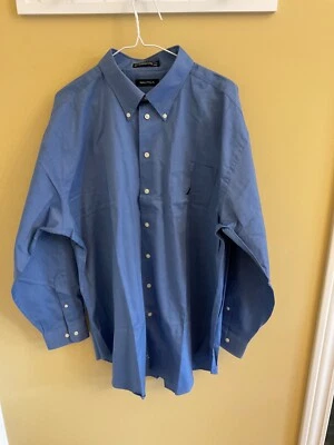 Nautica Shirt Men's Blue NWOT Long Sleeve Button Down   Size 18 neck 34/45 - Image 1 of 4