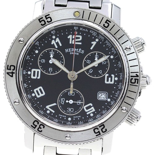 HERMÈS Orologio da uomo HERMES Clipper subacque CL2.910 Cronografo Quadrante Nero Quarzo_826271