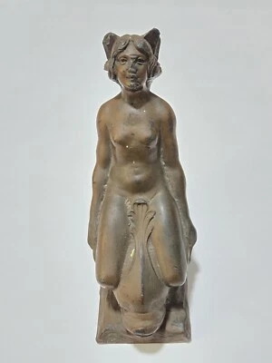 Antigo Antigo Relógio Feminino Vitoriano Montando Um Peixe Metal Fundido Topper Raro! - Imagem 1 de 4