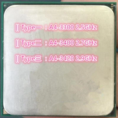 AMD Dual Core A4-3300 A4-3400 A4-3420 A4-3450 Socket FM1 Desktop CPU - Image 1 of 4