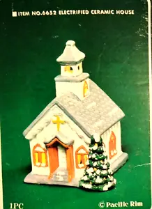 Pacific Rim Cerámica Eléctrica Iglesia Casa Decoración de Navidad 6652 1 Pieza Usada en Excelente Condición - Imagen 1 de 5